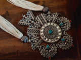 Tribal Silver Plated Necklace Necklace