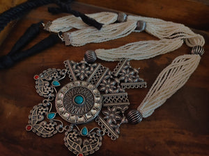 Tribal Silver Plated Necklace Necklace