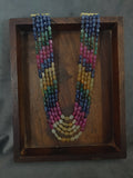 Precious Stones (Ruby Emerald Sapphire) 5 Layer String Necklace