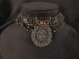 Wear Me Exclusive Silver Plated Tribal Choker Necklace