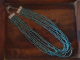 Real Apatite Seven Layer String Necklace