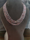 Real Pink Opal Five Layer String Necklace