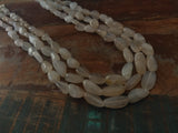 Real Moonstone Three Layer String Necklace