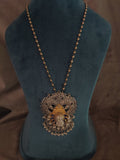 Wear Me Exclusive Silver Plated Neckpiece With Paachi Kundan And Earrings Necklace