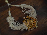 92.5 Silver Choker With Finest Quality Kundan And Carved Stone Necklace