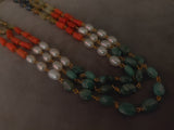 Wear Me Exclusive Precious (Real) Navratna 3 Layer String Necklace