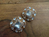 FINE QUALITY POLKI KUNDAN STUDS