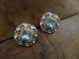 FINE QUALITY POLKI KUNDAN STUDS