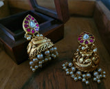 FINEST QUALITY TEMPLE NECKLACE WITH EARINGS