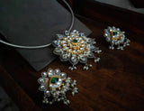 TRIBAL HASLI CHOKER WITH PAACHI KUNDAN AND EARRINGS
