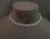 FINEST QUALITY CZ STONE CHOKER WITH EARRINGS