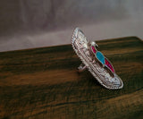 TRIBAL SILVER PLATED RING