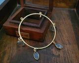 REAL SEMI PRECIOUS STONE BANGLE