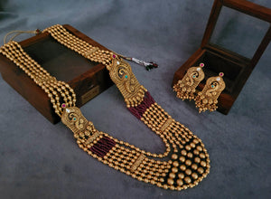 TEMPLE LONG NECKLACE WITH EARRING