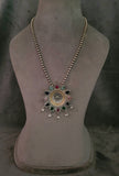 TRIBAL SILVER PLATED NECKLACE WITH EARRINGS