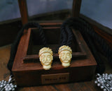 WEAR ME EXCLUSIVE TRIBAL SILVER PLATED CHOKER WITH EARRINGS