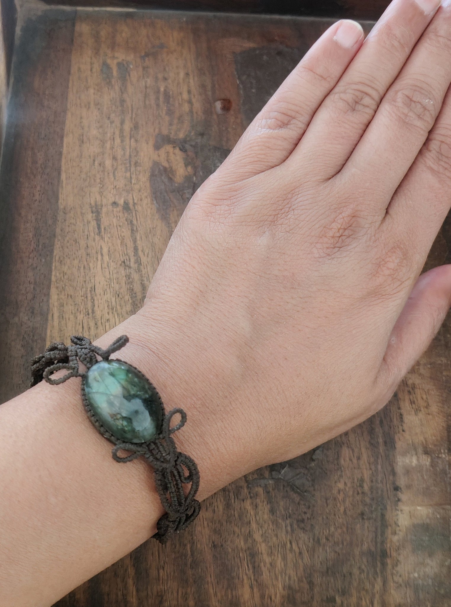 WEAR ME EXCLUSIVE SEMI PRECIOUS STONE MACRAME BRACELET  Wearmebyradhaji