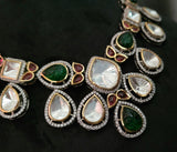 FINEST QUALITY POLKI KUNDAN NECKLACE WITH EARRINGS