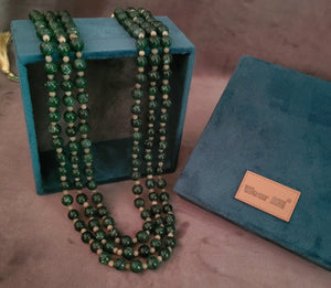 WEAR ME EXCLUSIVE REAL SEMI PRECIOUS STONE THREE LAYER STRING
