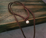 WEAR ME EXCLUSIVE MACRAME NECKPIECE WITH REAL TIGER EYE STONE