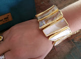 REAL MOTHER OF PEARL ADJUSTABLE BANGLE