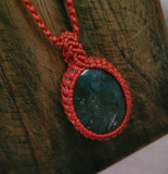 WEAR ME EXCLUSIVE MACRAME NECKPIECE WITH REAL AGATE STONE