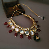 KUNDAN CHOKER WITH MAANGTIKA (WITHOUT EARRINGS)