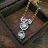 FINEST QUALITY POLKI KUNDAN ELEGANT NECKPIECE WITH EARRINGS